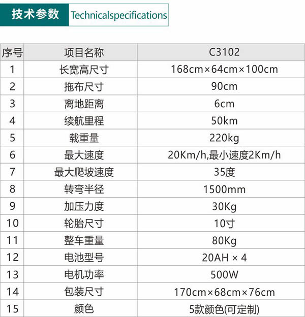 电动芒康尘推车C3102